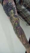 Dead Geisha Cover Up- in progress tattoo