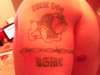 USMC Bulldog w/old english lettering tattoo