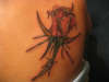 Top of my Dark Rose tattoo