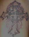 bobo's cross tattoo