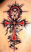 Tribal Ankh tattoo