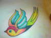 Birthday Bird tattoo