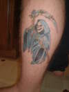 Custom Blue Grim Reaper tattoo
