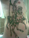 Knight on horse tattoo