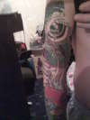 Left arm Sleeve tattoo