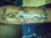 Med. Size Cross on forearm tattoo