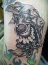 crazy moon tattoo