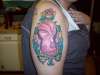 skull and keyhole tattoo