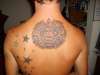 Aztec Calendar and Stars tattoo