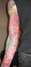 cherry blossom and japanese flowers. tattoo