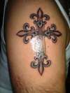 fleur di lis cross tattoo