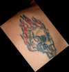 Flaming Skull tattoo