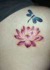 Lotus & Dragonfly tattoo