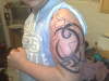Free hand tribal in progress tattoo