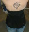 cross and hearts tattoo