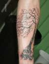 skull tree tattoo