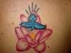 Blue Bird Lotus tattoo