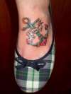 anchor, foot tattoo