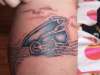 Music bird tattoo