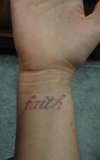 Faith wrist tattoo