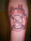 Fire Maltese Cross tattoo