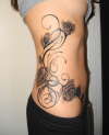 Side Tattoo (Gothic Rose Vine)