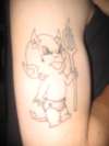 BOW DOWN tattoo