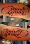 Family/Friends Ambigram tattoo
