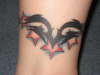 Red white and blue tribal tattoo