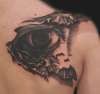Eye in bats tattoo