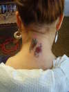 butterfly  with a rose tattoo
