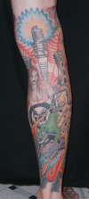 Leg tattoo