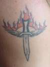 Winged Dagger tattoo