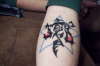 tribal libra w/ star tattoo