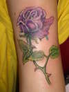 Rose Coverup of Indian Ink piece tattoo