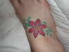 flower onfoot tattoo