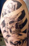 Skull & Demon tattoo