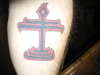arc angil cross tattoo