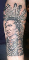 Indian portrait tattoo