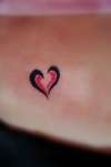 Black Heart with Pink Shadow! tattoo