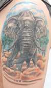 Charging White Elephant tattoo