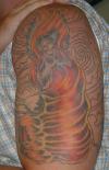 burning monk tattoo