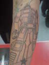 Optimus Prime tattoo - 1st session