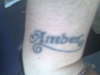 amber wrist tattoo