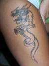 dragon on my right thigh tattoo