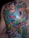 Dragon and Geisha tattoo