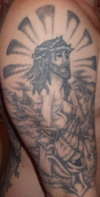 relgious sleve tattoo