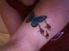 Butterfly & hearts tattoo
