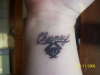 My daughters name tattoo