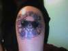 Skull with sunglasses tattoo